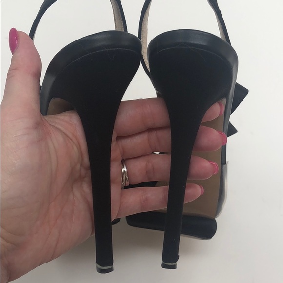Rare Kirkwood Swarovski crystal jeweled platform sling back evening shoes w/ bow - Picture 5 of 8